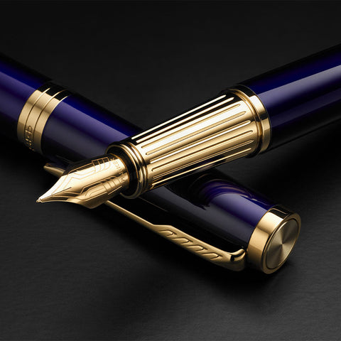 Parker Ingenuity Fountain Pen Blue with Gold Trim