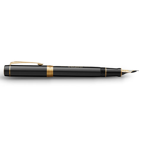Parker Duofold 135th Anniversary Centennial Fountain Pen Black with Gold Trim