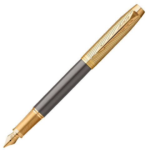 Parker IM Pioneers Collection Fountain Pen Grey with Gold Trim