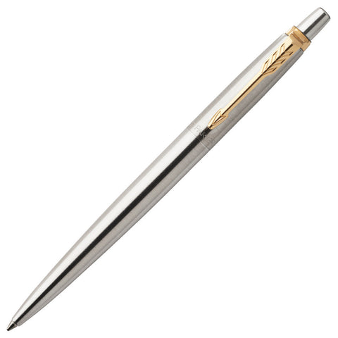Parker Jotter Gel Pen Stainless Steel with Gold Trim