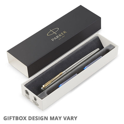 Parker Jotter Fountain Pen Stainless Steel Gold Trim