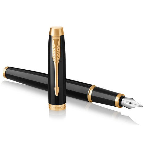 Parker IM Fountain Pen Black with Gold Trim