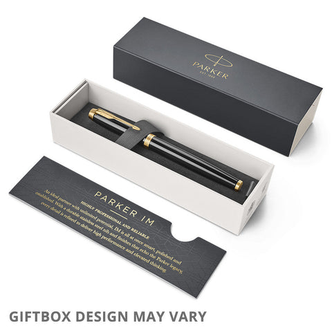 Parker IM Fountain Pen Brushed Metal with Gold Trim