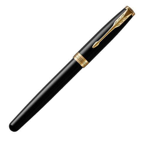 Parker Sonnet Fountain Pen Black Lacquer with Gold Trim