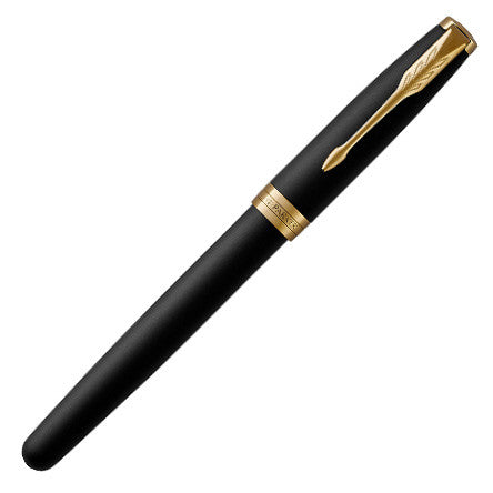 Parker Sonnet Fountain Pen Matte Black Lacquer with Gold Trim