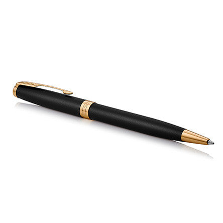 Parker Sonnet Ballpoint Pen Matte Black Lacquer with Gold Trim