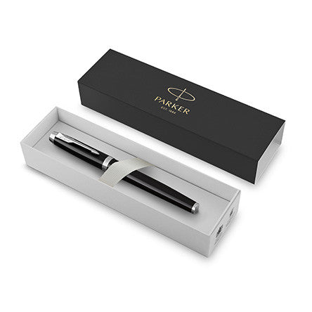 Parker IM Rollerball Pen Black Lacquer with Chrome Trim