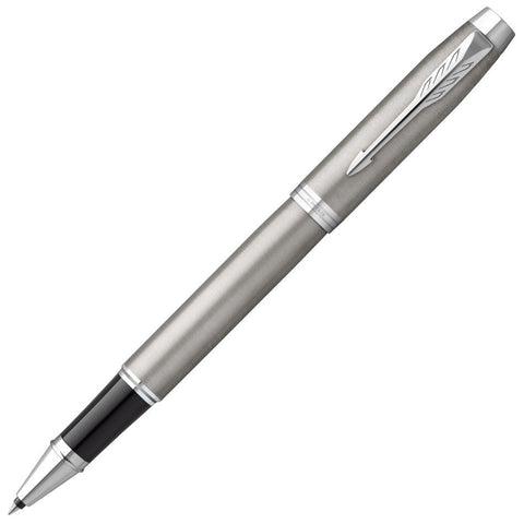 Parker IM Rollerball Pen Brushed Metal with Chrome Trim