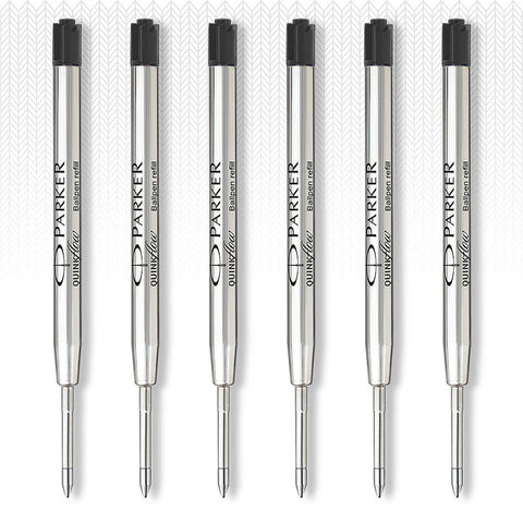 Parker Quinkflow Ballpoint Pen Refill Medium Tip Set of 6