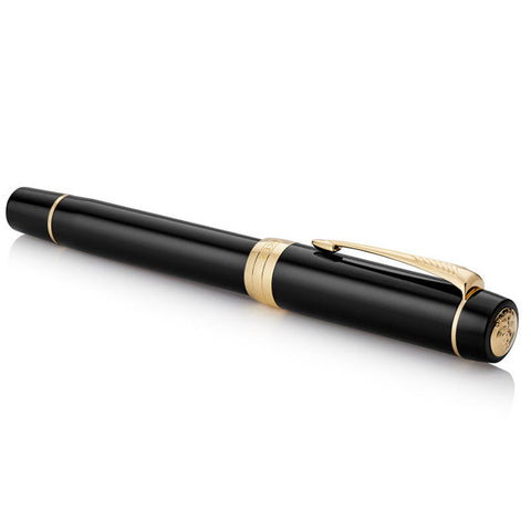 Parker Duofold Classic Fountain Pen Black with Gold Trim