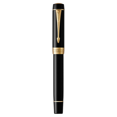 Parker Duofold Classic Fountain Pen Black with Gold Trim