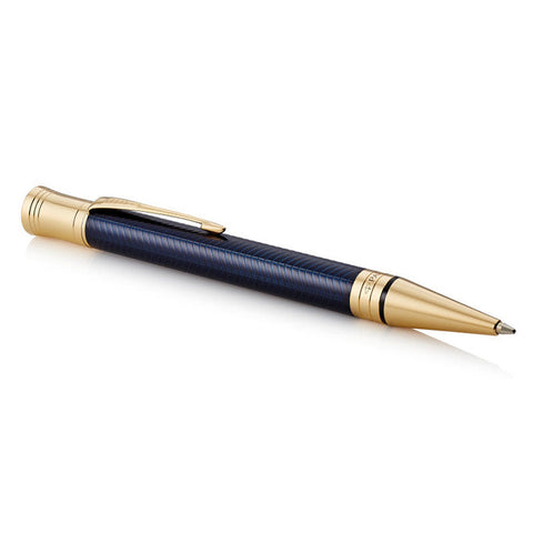 Parker Duofold Prestige Ballpoint Pen Blue Chevron