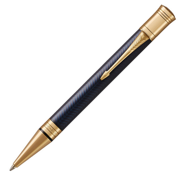 Parker Duofold Prestige Ballpoint Pen Blue Chevron