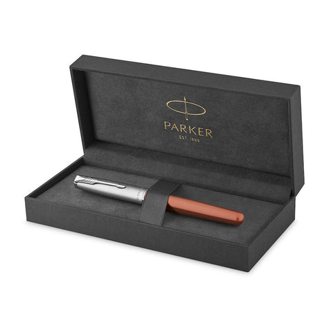 Parker Sonnet Sand Blasted Metal Fountain Pen Orange