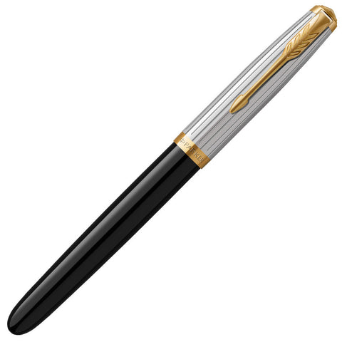 Parker 51 Fountain Pen Black with Gold Trim